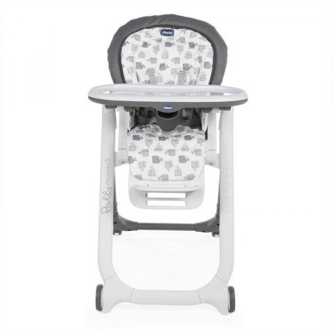 POLLY PROGRES5 5w1 Chicco Krzesełko do karmienia 0m+ + ZESTAW DLA NOWORODKA GRATIS! - GREY