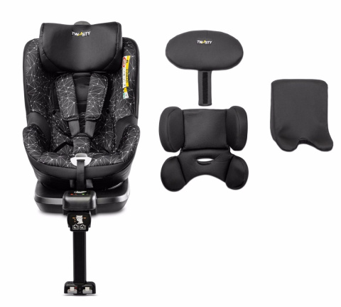 TWISTY Black 0-18 kg i-size isofix 360 obrotowy 40-105 cm Caretero