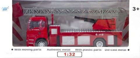 Duży Wóz Strażacki Metalowy 1:32 Wysięgnik i Hak