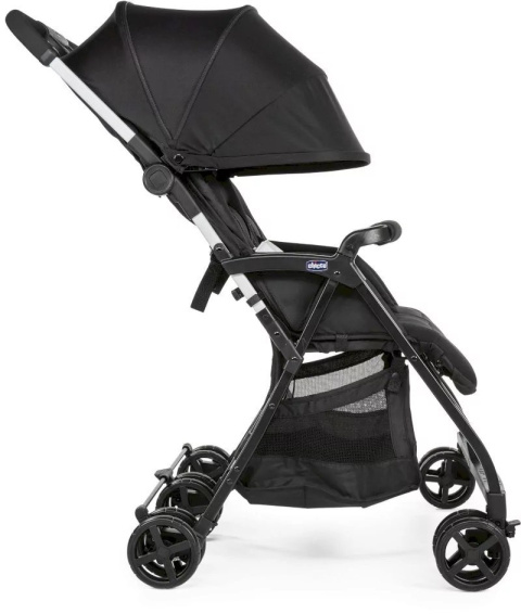 OHLALA TWIN CHICCO Podwójny, lekki wózek spacerowy 8kg - BLACK NIGHT