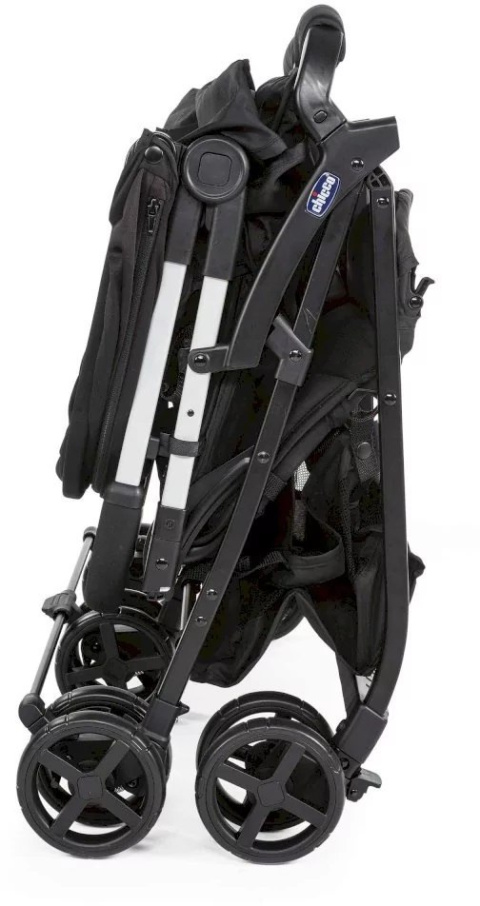 OHLALA TWIN CHICCO Podwójny, lekki wózek spacerowy 8kg - BLACK NIGHT