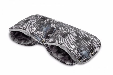 Sensillo Olaf mufka polarowa podwójna - GRAFITOWY KROPKI