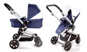 KinderKraft Wózek uniwersalny granatowy z gondolą Kraft 6 3w1 KKKRAF6BLU0Z00 + fotelik KIDDY+torba