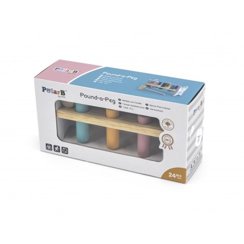 VIGA PolarB Drewniana Ławeczka Przebijanka Wbijanka z Młotkiem - Montessori