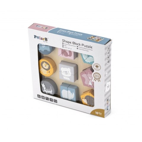 VIGA PolarB Drewniana Układanka Klocki - Zwierzątka