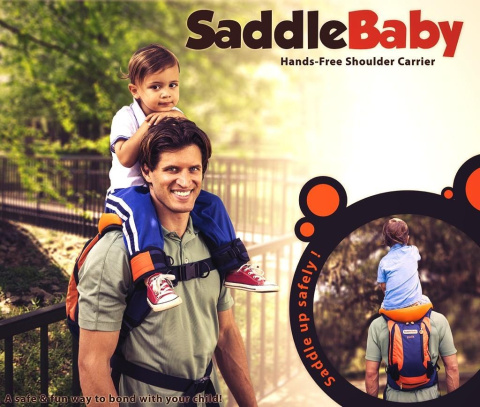 Pack Siodełko dla dzieci SaddleBaby 2 lata+ - Noś dziecko na barana i miej swobodne ręce