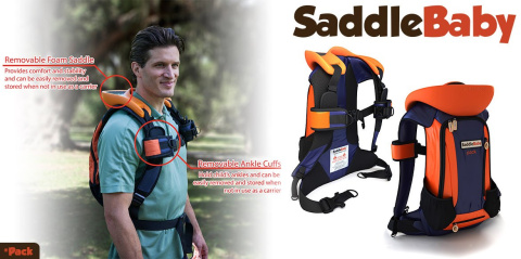 Pack Siodełko dla dzieci SaddleBaby 2 lata+ - Noś dziecko na barana i miej swobodne ręce