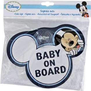 Tabliczka Z Przyssawką - Baby On Board - Mickey