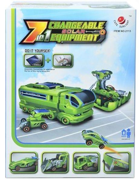 Zabawka Solarna 7w1 Samochód Autobus Koparka Spych