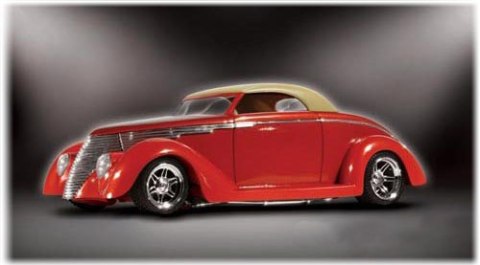 Model Plastikowy Do Sklejania Lindberg (USA) - 1937 Ford Custom Convertible