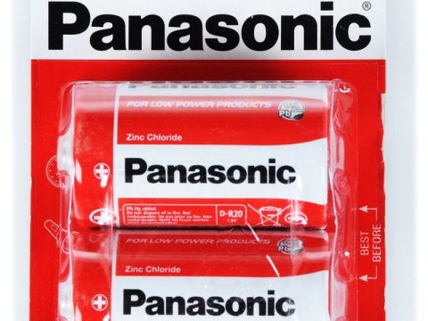 Bateria Cynkowo-węglowa Panasonic 1,5V R20 - Blister 2 Sztuki