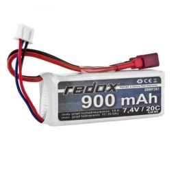 Pakiet Akumulator Redox LiPo 7,4V 900mAh 20c