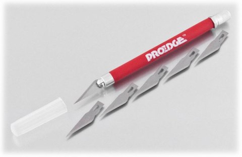 Proedge - Nóż #4 Grip Soft Handle (czerwony) + 5 ostrzy #11 [#31040]