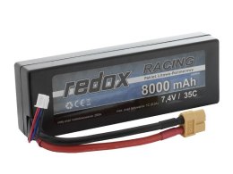 Redox RACING 8000 mAh 7,4V 35C Hardcase - samochodowy pakiet LiPo
