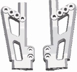 Wltoys 12423-0037 12428-0037 Left and Right Rear shockproof frame