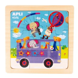 Drewniane puzzle Apli Kids - Autobus 3+