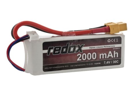 Pakiet Redox 2000 mAh 7,4V 30C LiPo