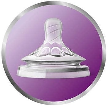 AVENT Philips Smoczek 2.0 Natural SCF046/27 - 2 sztuki, Do gęstego pokarmu, 6m+