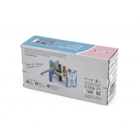 VIGA PolarB Drewniana Ławeczka Przebijanka Wbijanka z Młotkiem - Montessori