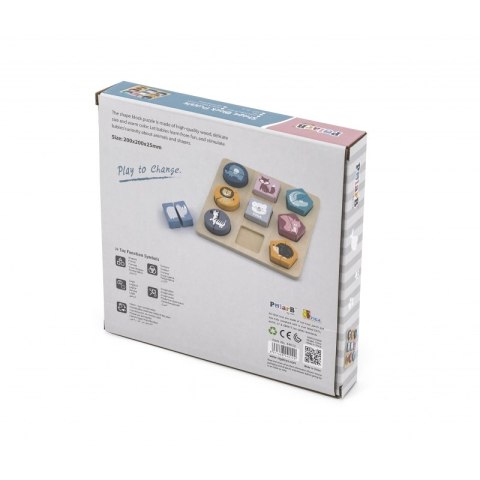 VIGA PolarB Drewniana Układanka Klocki - Zwierzątka