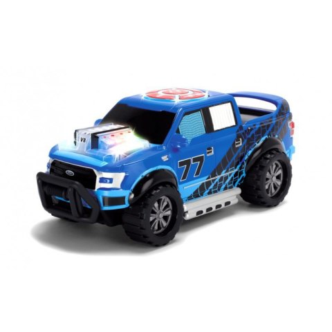 Dickie Racing - Jeżdżący muzyczny samochód terenowy Ford F150 Pick Up ze światłem i dźwiękiem