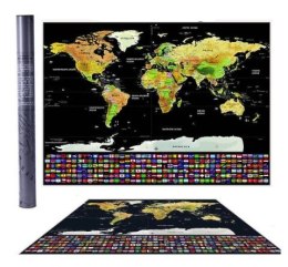 Mapa świata zdrapka 40x30cm połysk