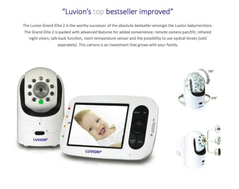 Luvion GRAND ELITE 2 - video niania z ekranem 3,5" PREMIERA