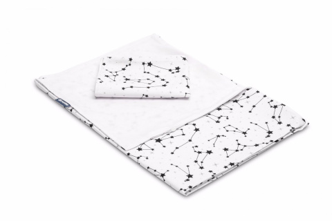 Sensillo 2 el. pościel dwulementowa kołderki 100x135cm i poduszki 40x60cm - GWIAZDOZBIÓR BIAŁY