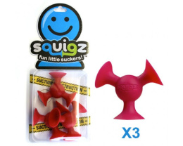 Przyssawki Squigz Dodatkowe x3 czerwone