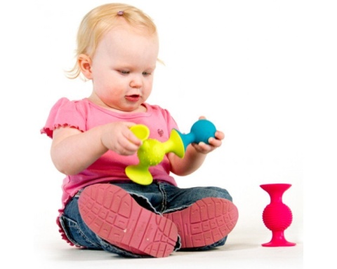 Przyssawki pipSquigz / Bobo Przyssawki Wiek 6 miesięcy + Fat Brain Toy Qelements