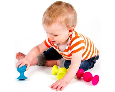 Przyssawki pipSquigz / Bobo Przyssawki Wiek 6 miesięcy + Fat Brain Toy Qelements