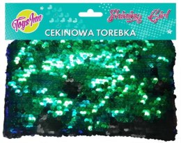 Torebka cekinowa zielono-czarna STN 1528