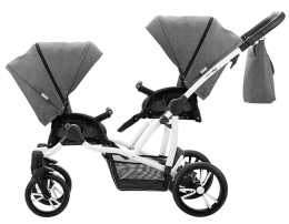 Bebetto42 Simple 3w1 wózek dla bliźniąt, bliźniaczy, podwójny - 2x gondola 2x siedzisko 2x fotelik 0-13kg kolor SIM02