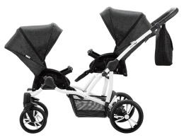 Bebetto42 Simple 3w1 wózek dla bliźniąt, bliźniaczy, podwójny - 2x gondola 2x siedzisko 2x fotelik 0-13kg kolor SIM04