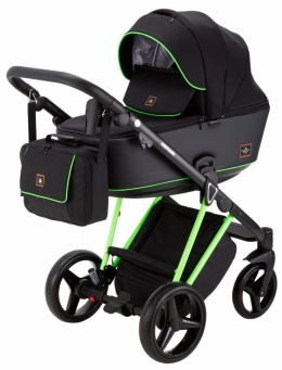 CRISTIANO FLUO 3w1 Adamex wózek wielofunkcyjny z fotelikiem Kite 0-13 kg kolor Green