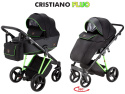CRISTIANO FLUO 3w1 Adamex wózek wielofunkcyjny z fotelikiem Kite 0-13 kg kolor Green