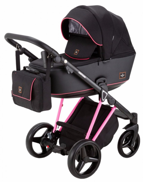 CRISTIANO FLUO 3w1 Adamex wózek wielofunkcyjny z fotelikiem Kite 0-13 kg kolor Pink
