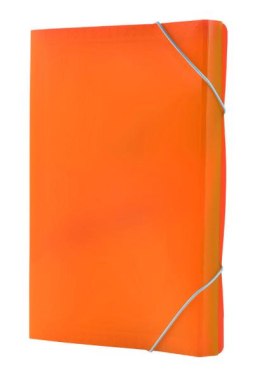 Teczka harmonijka PP z gumką narożną (13) A4 pomarańczowa TETIS