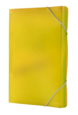 Teczka harmonijka PP z gumką narożną (13) A4 żółta TETIS