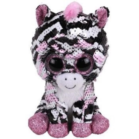 TY BOOS Flipables ZOEY 15 cm - cekinowa różowa zebra 36672