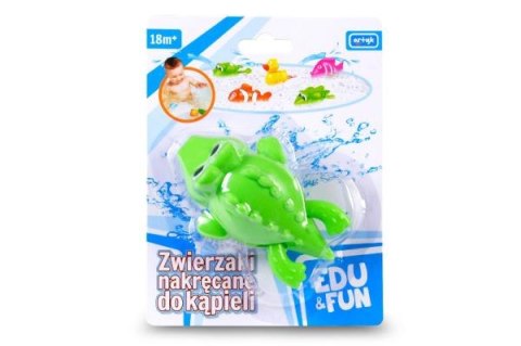 Zabawka do kąpieli, zielony krokodylek blister Edu&Fun