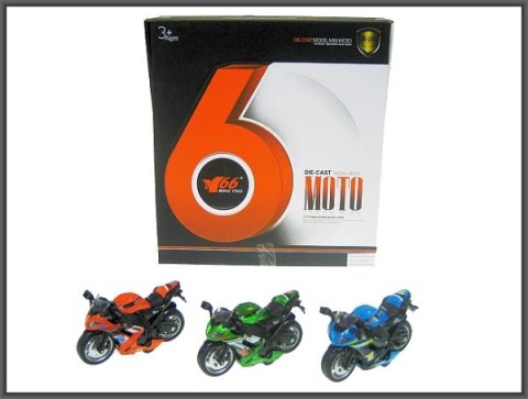 Motocykl wyścigowy z dźwiękiem 12cm p12 MY66-D2214 HIPO mix cena za 1 szt