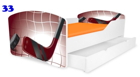 NOBIKO Łóżko dziecięce RAINBOW z szufladą Sport 180x80