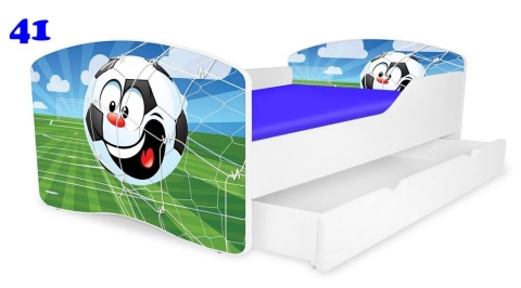 NOBIKO Łóżko dziecięce RAINBOW z szufladą Sport 180x80