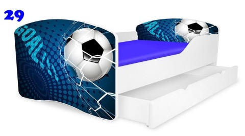 NOBIKO Łóżko dziecięce RAINBOW z szufladą Sport 180x80