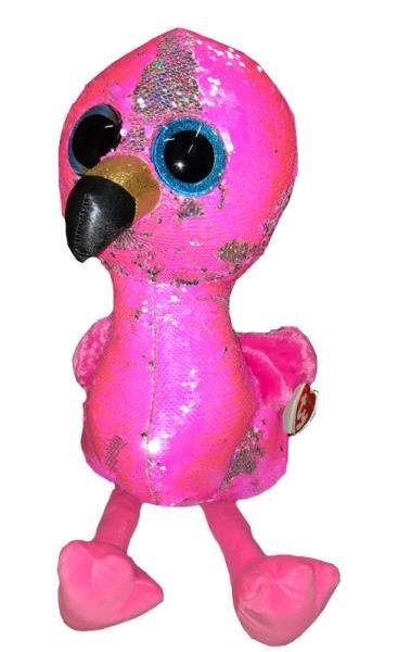 TY BOOS Flipables PINKY - cekinowy flaming 42cm 36763