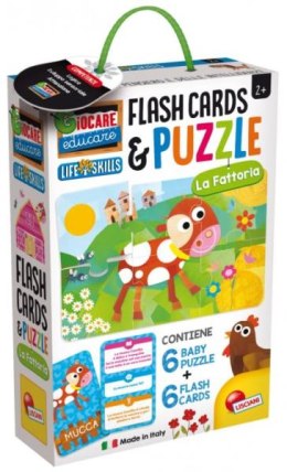 Zabawa i edukacja Puzzle Dziecięce i Flashcards - Farma 72699