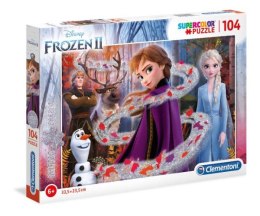 Clementoni Puzzle 104el z brokatem Frozen 2. Kraina Lodu 20162