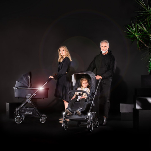 HAUCK APOLLO DUOSET WÓZEK GŁĘBOKO-SPACEROWY 2W1 - CAVIAR/CAVIAR