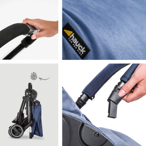 HAUCK APOLLO DUOSET WÓZEK GŁĘBOKO-SPACEROWY 2W1 - DENIM/DENIM